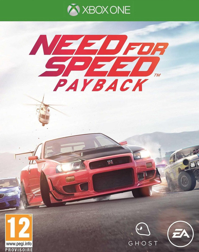 Xbox One Need for Speed Payback, doos voorkant, tweedehands