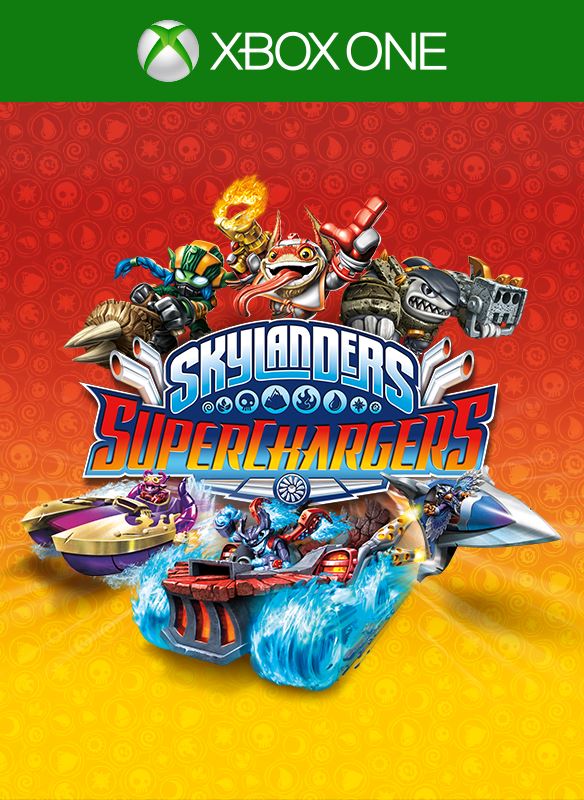 Xbox One Skylanders SuperChargers, doos voorkant, tweedehands