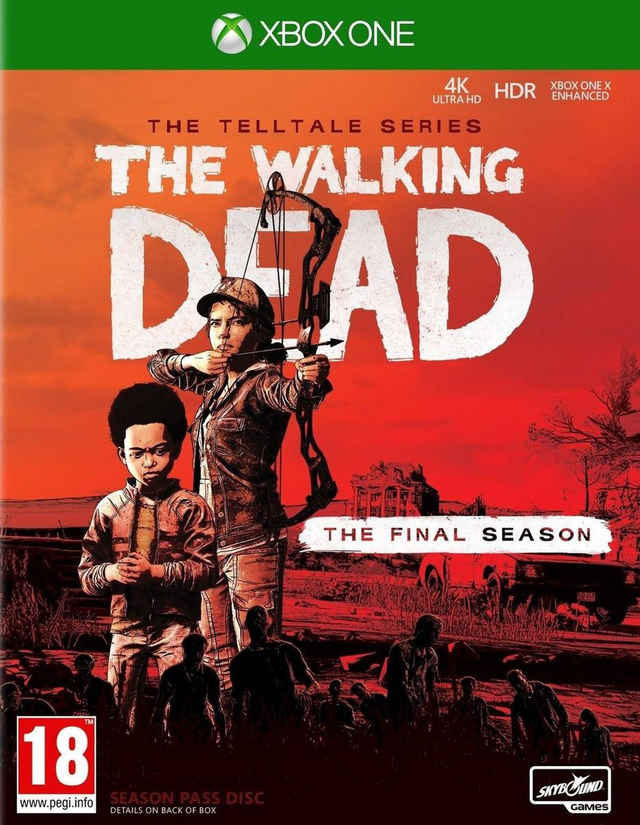 Xbox One The Walking Dead The Final Season van Skybound Games, doos voorkant met meisje met boog, Season Pass Disc